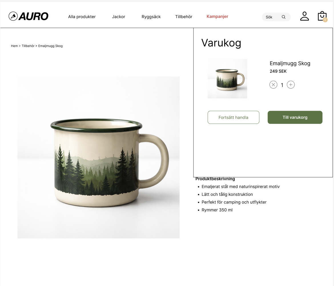 Varukorg — desktop
